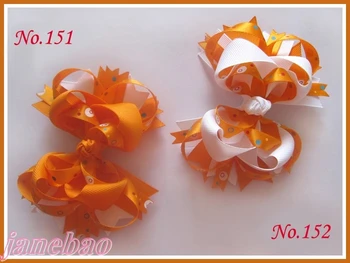 

free shipping 20pcs 4.5'' Funky Hair Bow Girl boutique bows Funky Layered Hairbows Boutique Funky Bow