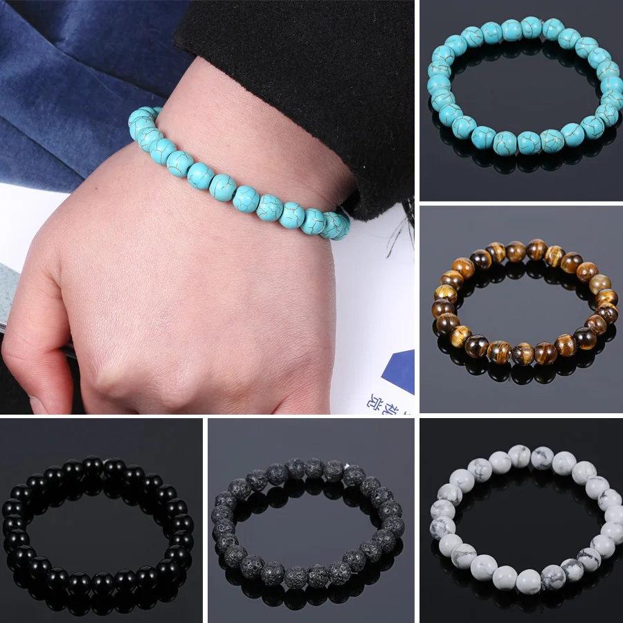 Black Natural stone Beads Men Bracelets Lucky Charm Matte Round Beaded Stretch Bracelets Jewelry High Quality Handmade 8mm Gifts
Black Natural stone Beads Men Bracelets Lucky Charm Matte Round Beaded Stretch Bracelets Jewelry High Quality Handmade 8mm Gifts