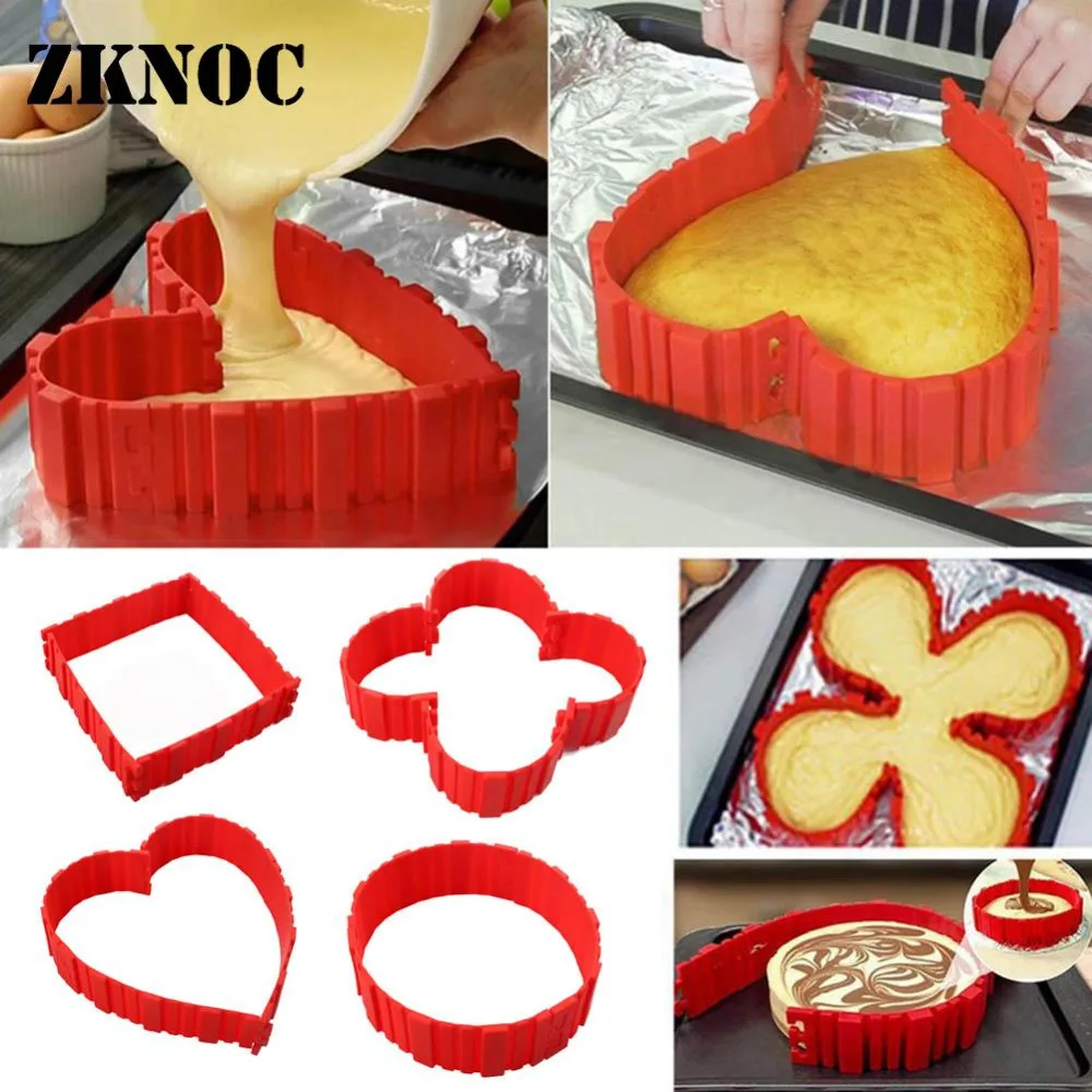 ZKNOC 4pc/set silicone Cake Mold Multi shape Cake Mold Baking Tools Silicone Heart Shape Mold Kitchen Cooking Tools 18.8*5.5cm
ZKNOC 4pc/set silicone Cake Mold Multi shape Cake Mold Baking Tools Silicone Heart Shape Mold Kitchen Cooking Tools 18.8*5.5cm