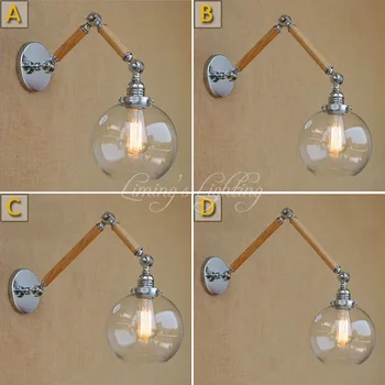 Nordic Wooden Adjustable Swing Arm Wood Glass Ball Shade Wall Lamp Reading E27 Led Vintage Light Restaurant Bedroom Cafe Bar
Nordic Wooden Adjustable Swing Arm Wood Glass Ball Shade Wall Lamp Reading E27 Led Vintage Light Restaurant Bedroom Cafe Bar