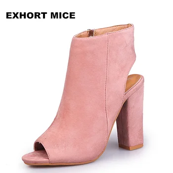 2019 Fashion Women's Peep Toe Summer Open Toe Pumps Casual Faux Suede Ankle Boots Thick High Heels Peep Toe Women Pumps sandals
2019 Fashion Women's Peep Toe Summer Open Toe Pumps Casual Faux Suede Ankle Boots Thick High Heels Peep Toe Women Pumps sandals