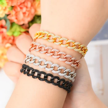 missvikki Nigerian African Dubai Luxury Chain Unique Design Bracelet Full Shiny Cubic Zirconia Women Anniversary Party Bijoux
missvikki Nigerian African Dubai Luxury Chain Unique Design Bracelet Full Shiny Cubic Zirconia Women Anniversary Party Bijoux