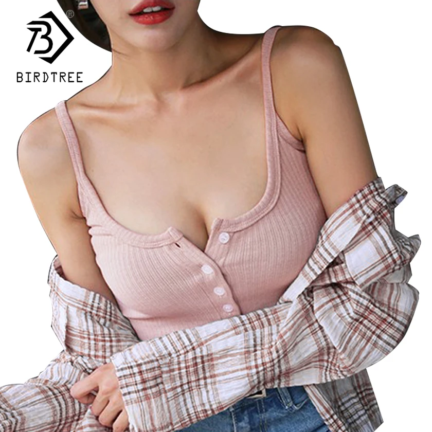 2018 Summer Women Sexy Cotton Knitting Sweater Front Button White&Black Pink Sling Cami Female Casual Night Club Top T81216L
2018 Summer Women Sexy Cotton Knitting Sweater Front Button White&Black Pink Sling Cami Female Casual Night Club Top T81216L