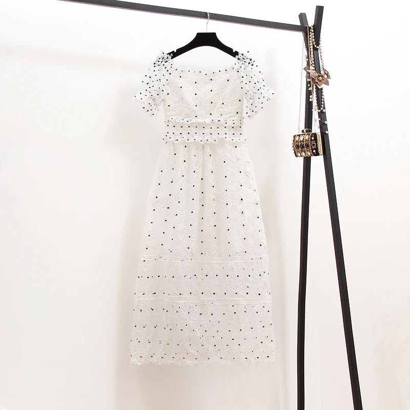 New 2019 white water soluble lace wave advanced customization hubble bubble sleeve dress with short sleeves
New 2019 white water soluble lace wave advanced customization hubble bubble sleeve dress with short sleeves