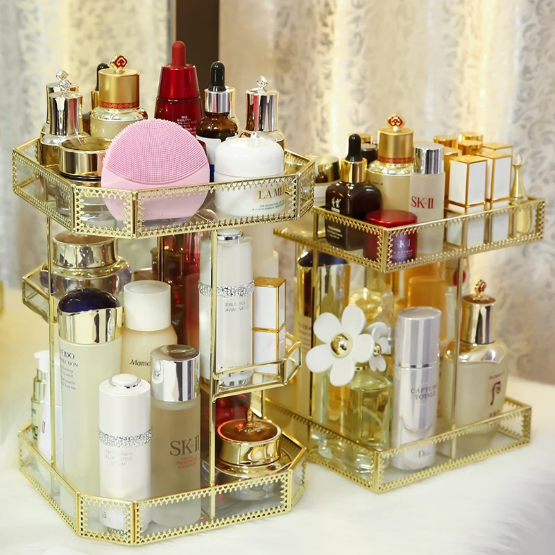 8 Angle Sides Gold Glass 360 Degree Rotating Cosmetics Bottle Holder Box Multi-function Gold Glass Rotation Makeup Holder Box
8 Angle Sides Gold Glass 360 Degree Rotating Cosmetics Bottle Holder Box Multi-function Gold Glass Rotation Makeup Holder Box