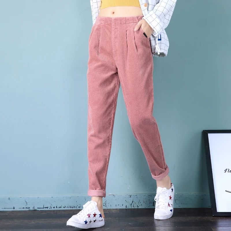 Fashion Spring Winter Women Pant Corduroy Harem Pants Ladies Casual Trousers Elastic Waist Full Pants Women Hip Pants
Fashion Spring Winter Women Pant Corduroy Harem Pants Ladies Casual Trousers Elastic Waist Full Pants Women Hip Pants