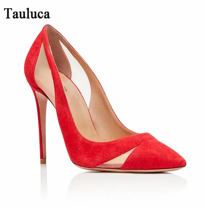 Pumps Women Shoes Sexy Suede Mesh Stitching Design Pointed Toe High Heel Fashion Shoes Pointed Toe Single Female Shoes Chaussure
Pumps Women Shoes Sexy Suede Mesh Stitching Design Pointed Toe High Heel Fashion Shoes Pointed Toe Single Female Shoes Chaussure