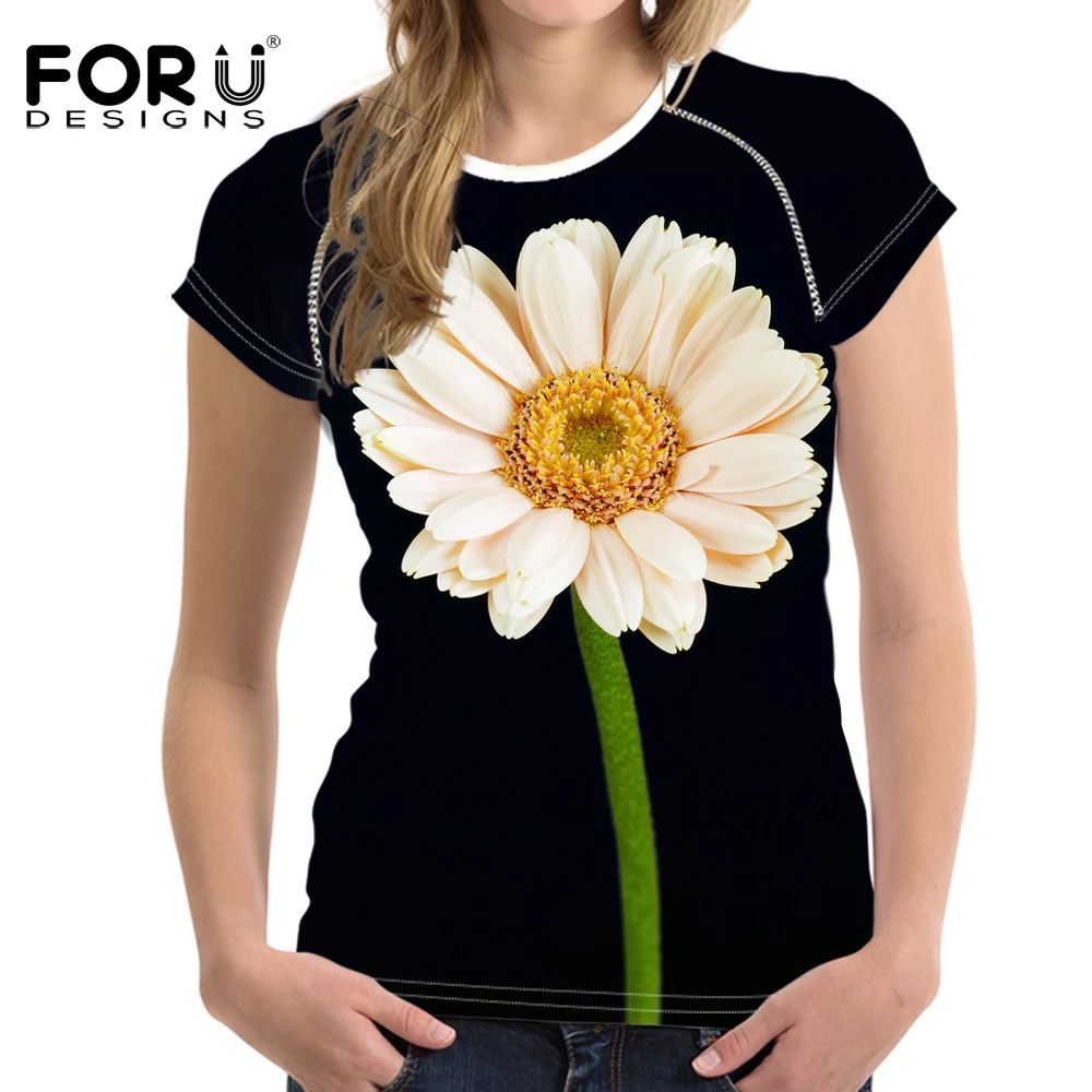 FORUDESIGNS Purple Flower T shirt Women Summer Short Sleeve Slim Allover Print Elastic Tops Crop Ladies Tshirt Female Clothes
FORUDESIGNS Purple Flower T shirt Women Summer Short Sleeve Slim Allover Print Elastic Tops Crop Ladies Tshirt Female Clothes