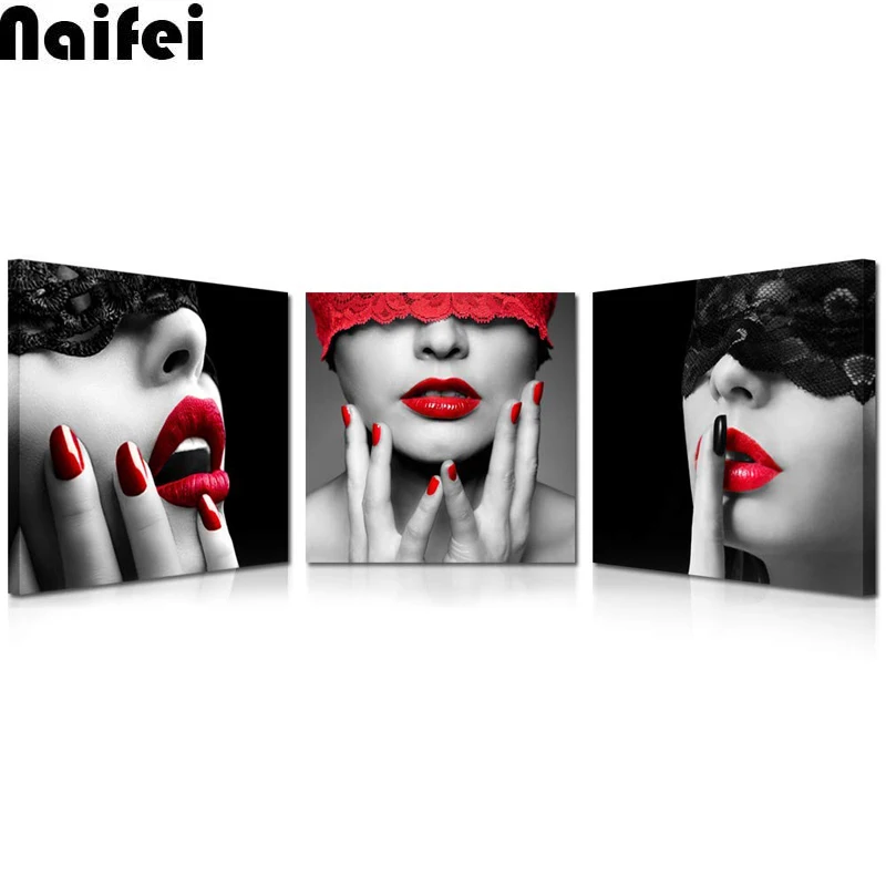 5D DIY Diamond Painting Full Square Drill 3pcs"Red Lips Woman Red High-Heeled Shoes"Embroidery Cross Stitch Mosaic Home Decor
5D DIY Diamond Painting Full Square Drill 3pcs"Red Lips Woman Red High-Heeled Shoes"Embroidery Cross Stitch Mosaic Home Decor