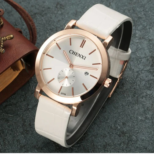 Luxury Woman Watches Brand CHENXI Gold Silver Leather Calendar Dress Women Quartz Wristwatch Elegant Lady Clock Watch gift reloj
Luxury Woman Watches Brand CHENXI Gold Silver Leather Calendar Dress Women Quartz Wristwatch Elegant Lady Clock Watch gift reloj