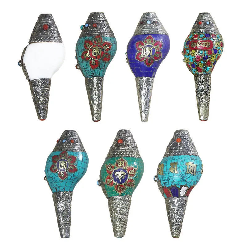 Nepal Traditonal Religious Instrument Handmade Conch amulet pendant Buddhist supplies Decoration delicate gift
Nepal Traditonal Religious Instrument Handmade Conch amulet pendant Buddhist supplies Decoration delicate gift