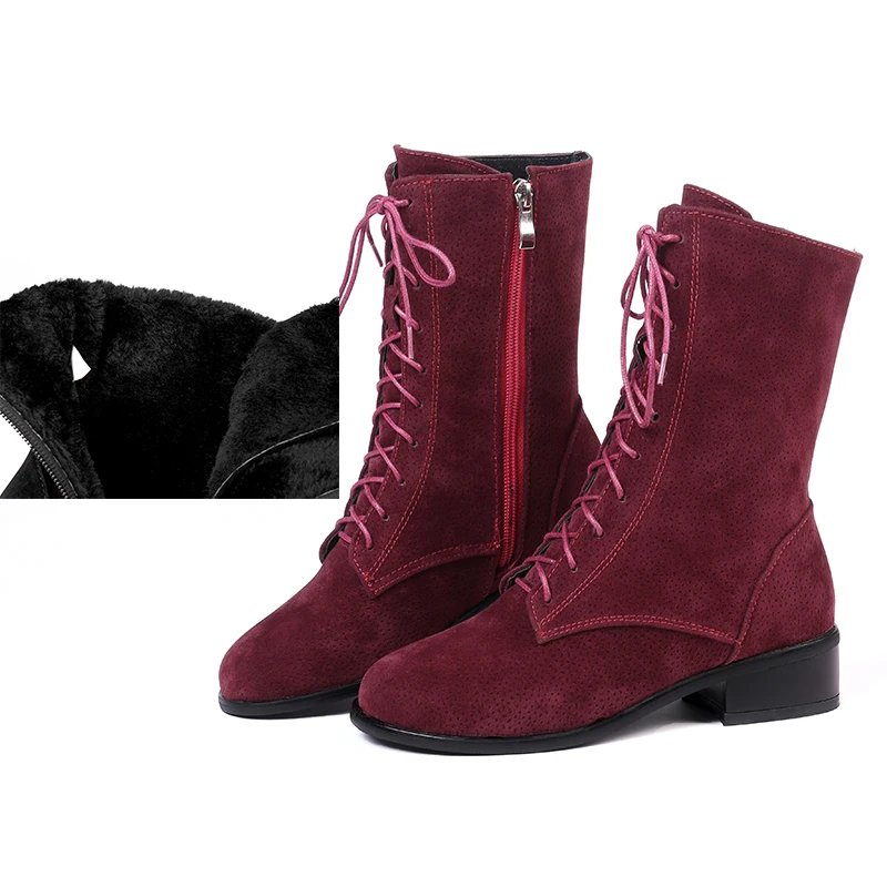 2018 Plus Size 46 Women Heels Ankle Snow Boots Winter Low Heels Lace Up Cross Tie Boots Short Bottes Lady Suede Burgundy Shoes 
2018 Plus Size 46 Women Heels Ankle Snow Boots Winter Low Heels Lace Up Cross Tie Boots Short Bottes Lady Suede Burgundy Shoes