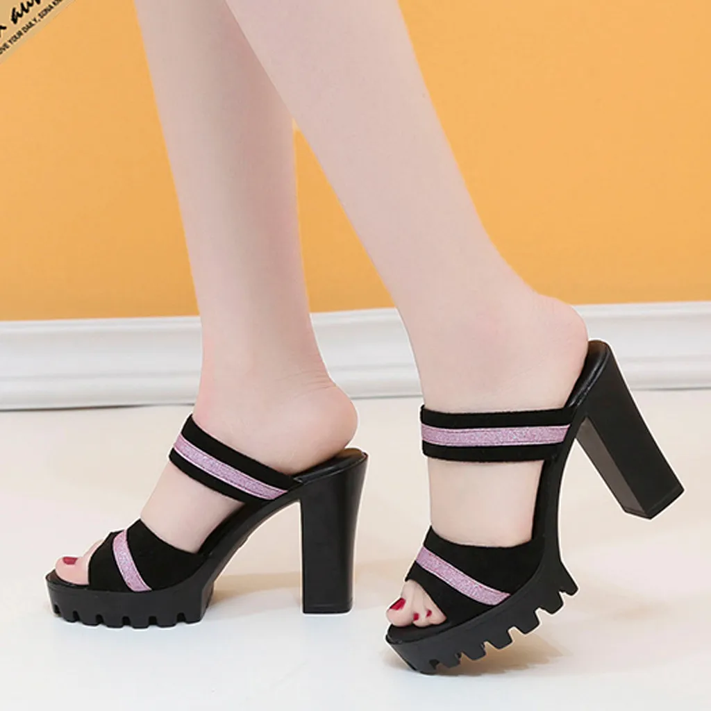 Sexy Fish Mouth High Heel Sandals Women Slippers 2019 Summer Outdoor Thick with Fashion Wild Sandals Pump Slippers Korean Shoes
Sexy Fish Mouth High Heel Sandals Women Slippers 2019 Summer Outdoor Thick with Fashion Wild Sandals Pump Slippers Korean Shoes