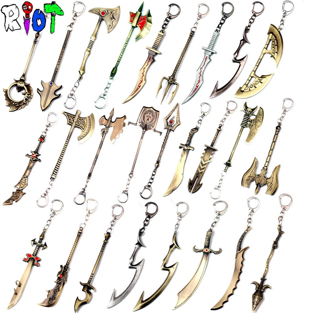 12cm League of Legend Hero alliance keychain weapons model key chain LOL game accessories keyring for man and woman Fans Gift
12cm League of Legend Hero alliance keychain weapons model key chain LOL game accessories keyring for man and woman Fans Gift