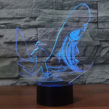 Fishing shape small 3d night lamp 7 Changing Colors touch switch for home Decor or gift support USB
Fishing shape small 3d night lamp 7 Changing Colors touch switch for home Decor or gift support USB