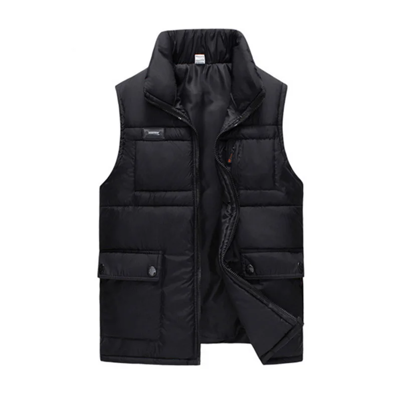 Winter Black Cotton Padded Thick Vest For Men Autumn Warm Casual Multi Pocket Big Sleeveless Waistcoat Windbreaker Brand Jacket
Winter Black Cotton Padded Thick Vest For Men Autumn Warm Casual Multi Pocket Big Sleeveless Waistcoat Windbreaker Brand Jacket