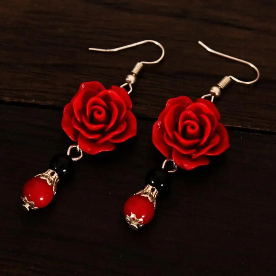 Vintage features ethnic wind cinnabar flower pendant classical Chinese style female ear ornaments vintage earrings
Vintage features ethnic wind cinnabar flower pendant classical Chinese style female ear ornaments vintage earrings