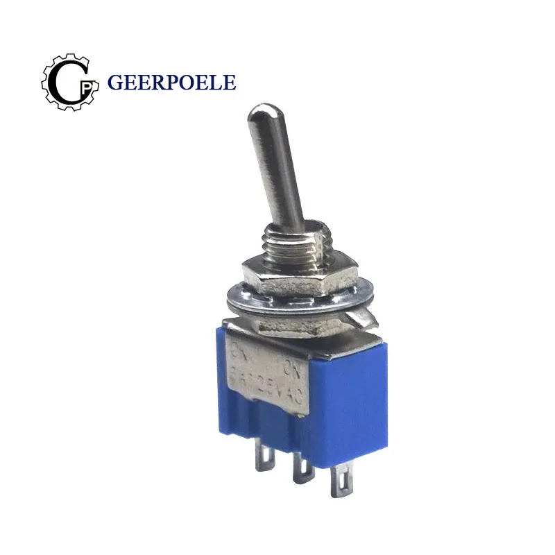 50 Pcs OFF-ON MTS-102 3 Pin 2 Position Mini Latching Toggle Switch SPDT AC 125V/6A 250V/3A
50 Pcs OFF-ON MTS-102 3 Pin 2 Position Mini Latching Toggle Switch SPDT AC 125V/6A 250V/3A