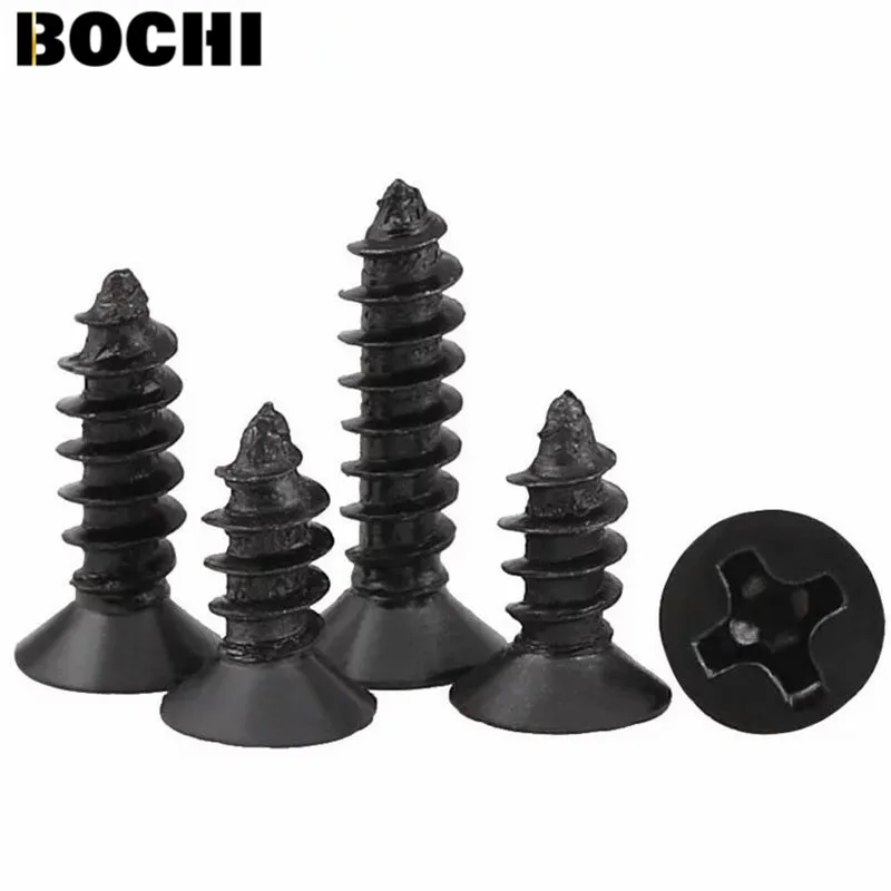 GB/T846 500Pcs M2 M2.3 M2.6 M3 carbon steel Black KA Self-tapping Countersunk Head Machine Screws SS08
GB/T846 500Pcs M2 M2.3 M2.6 M3 carbon steel Black KA Self-tapping Countersunk Head Machine Screws SS08