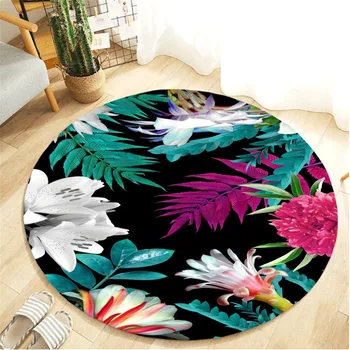 Rainforest series Tropical Plant leaves Pattern Round Flannel Bathroom Kitchen Carpet 100cm Children's room Non-slip carpet
Rainforest series Tropical Plant leaves Pattern Round Flannel Bathroom Kitchen Carpet 100cm Children's room Non-slip carpet