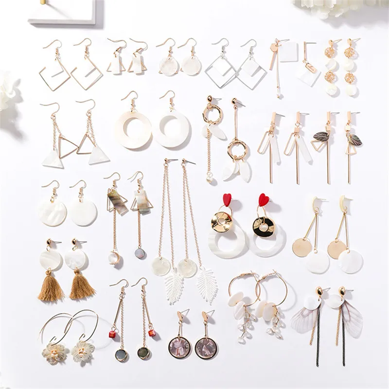 Simple Geometric Korean Earrings 2019 Triangle White Cute Flower Shell Earrings Long Drop Earrings For Women Jewelry Gift Aretes
Simple Geometric Korean Earrings 2019 Triangle White Cute Flower Shell Earrings Long Drop Earrings For Women Jewelry Gift Aretes