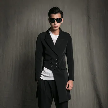 2017 New men's fashion Personalized asymmetrical suit costumes male slim single suit top outerwear stage singer costumes
2017 New men's fashion Personalized asymmetrical suit costumes male slim single suit top outerwear stage singer costumes