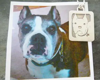 Boxer Art Necklace, Your Pet Pendant, Dog silhouette Memory Jewelry Keepsake Memorial Gift--12 pcs/Lot
Boxer Art Necklace, Your Pet Pendant, Dog silhouette Memory Jewelry Keepsake Memorial Gift--12 pcs/Lot