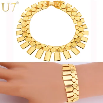 U7 Trendy African Bracelet Women Gold/Silver Color Fashion Jewelry Geometric Shape 19 cm Charm Bracelet H491
U7 Trendy African Bracelet Women Gold/Silver Color Fashion Jewelry Geometric Shape 19 cm Charm Bracelet H491