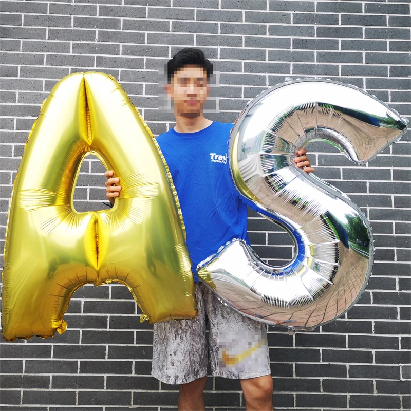 1pc 40 Inch gold Sliver Rose Gold Big Foil Helium Letter Balloon Diy Name Decor Figures Happy Birthday Party Decoration Balloons
1pc 40 Inch gold Sliver Rose Gold Big Foil Helium Letter Balloon Diy Name Decor Figures Happy Birthday Party Decoration Balloons