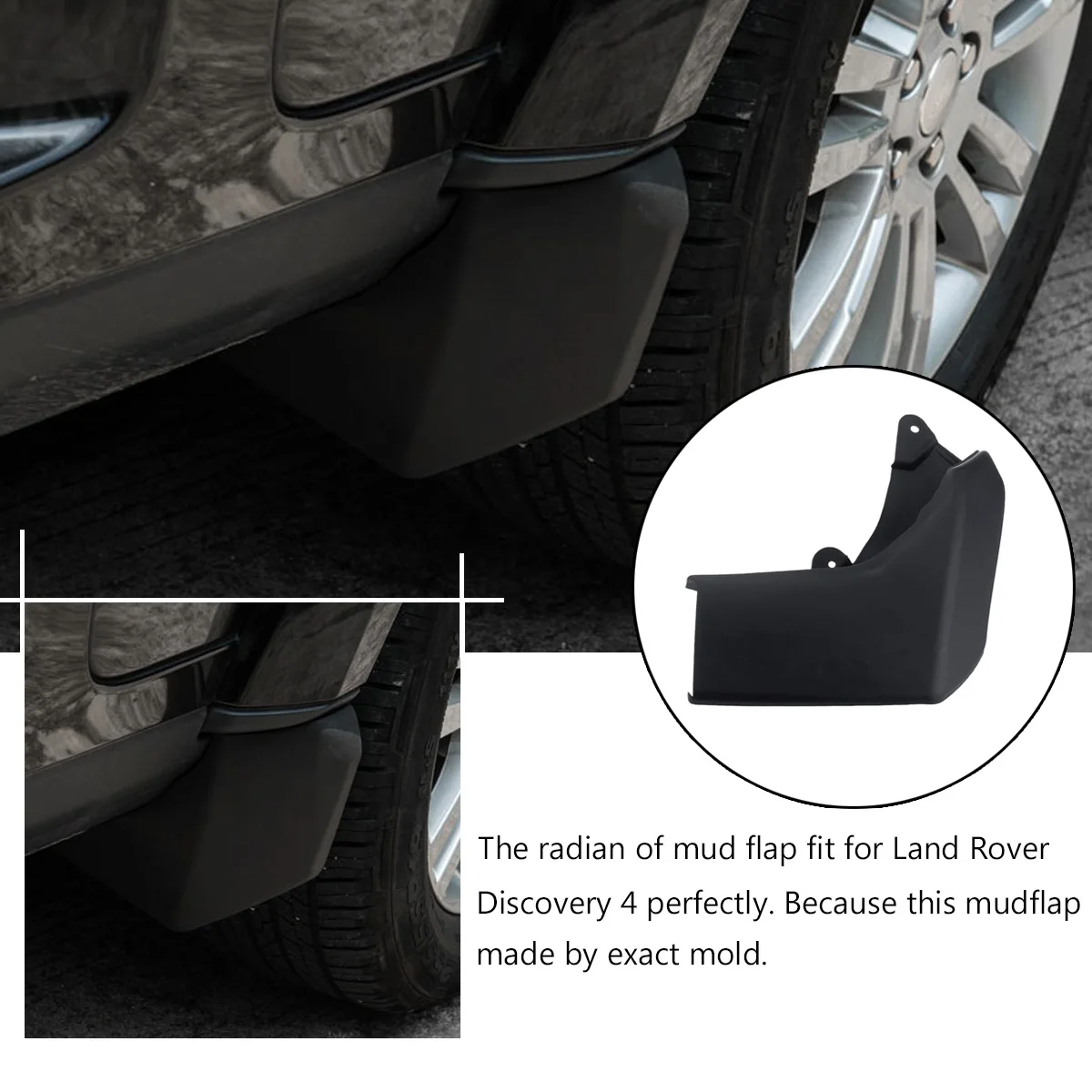 4Pcs Car Mud Flaps for Land Rover Discovery 3 04-08 LR3 Mud Flaps Auto Molded Splash Guards Fender Front & Rear 4 Pieces Set