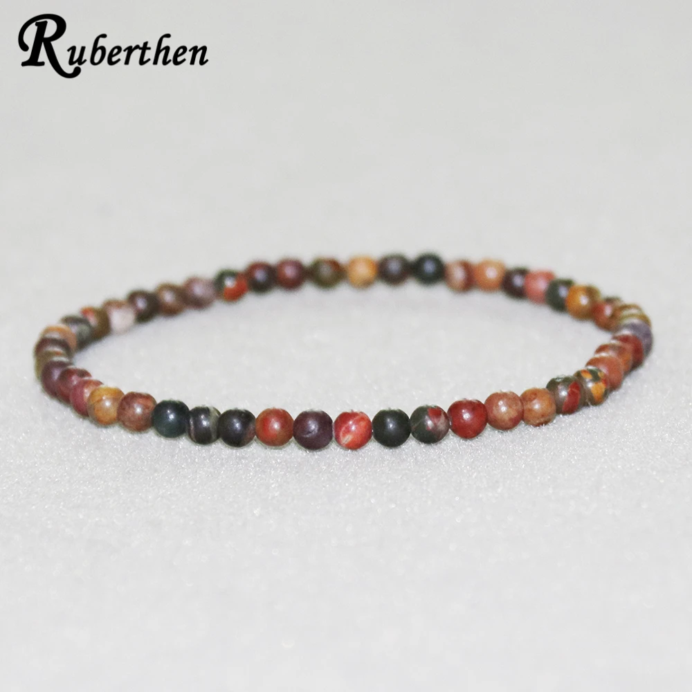 Ruberthen Picasso Jaspers Bracelet 4 mm Natural Stone Bead Bracelet Mini Gem Stone Energy Bracelet
Ruberthen Picasso Jaspers Bracelet 4 mm Natural Stone Bead Bracelet Mini Gem Stone Energy Bracelet