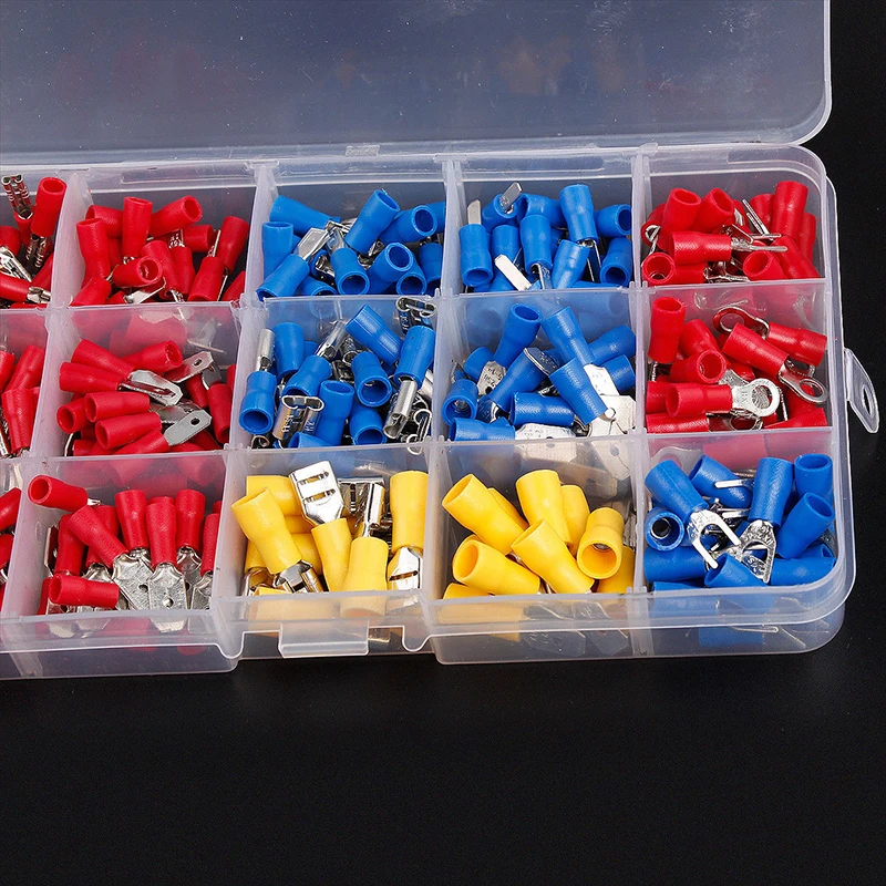 280pcs Assortment Female/Male Insulated Terminals Electrical Crimp Spade Ring Kit Set with Box
280pcs Assortment Female/Male Insulated Terminals Electrical Crimp Spade Ring Kit Set with Box