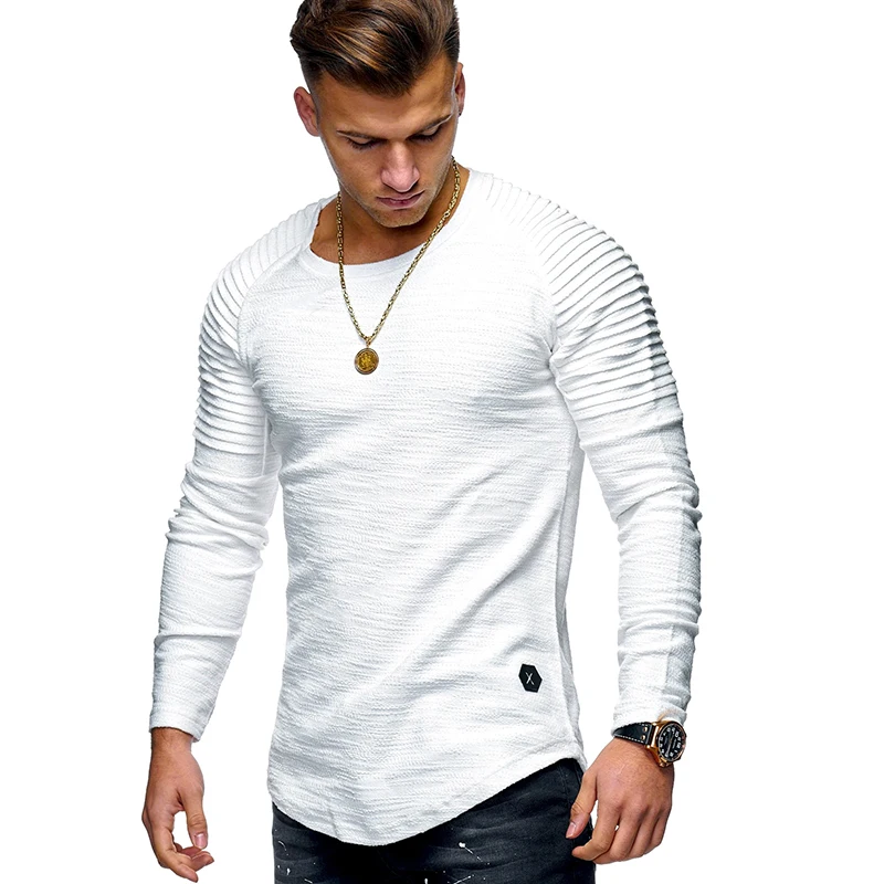 Fold Raglan Mens tshirt Full Sleeves Round Neck Tee Shirts Men Long Sleeve High Street Longline Male T-Shirts Hip Hop Oversize
Fold Raglan Mens tshirt Full Sleeves Round Neck Tee Shirts Men Long Sleeve High Street Longline Male T-Shirts Hip Hop Oversize
