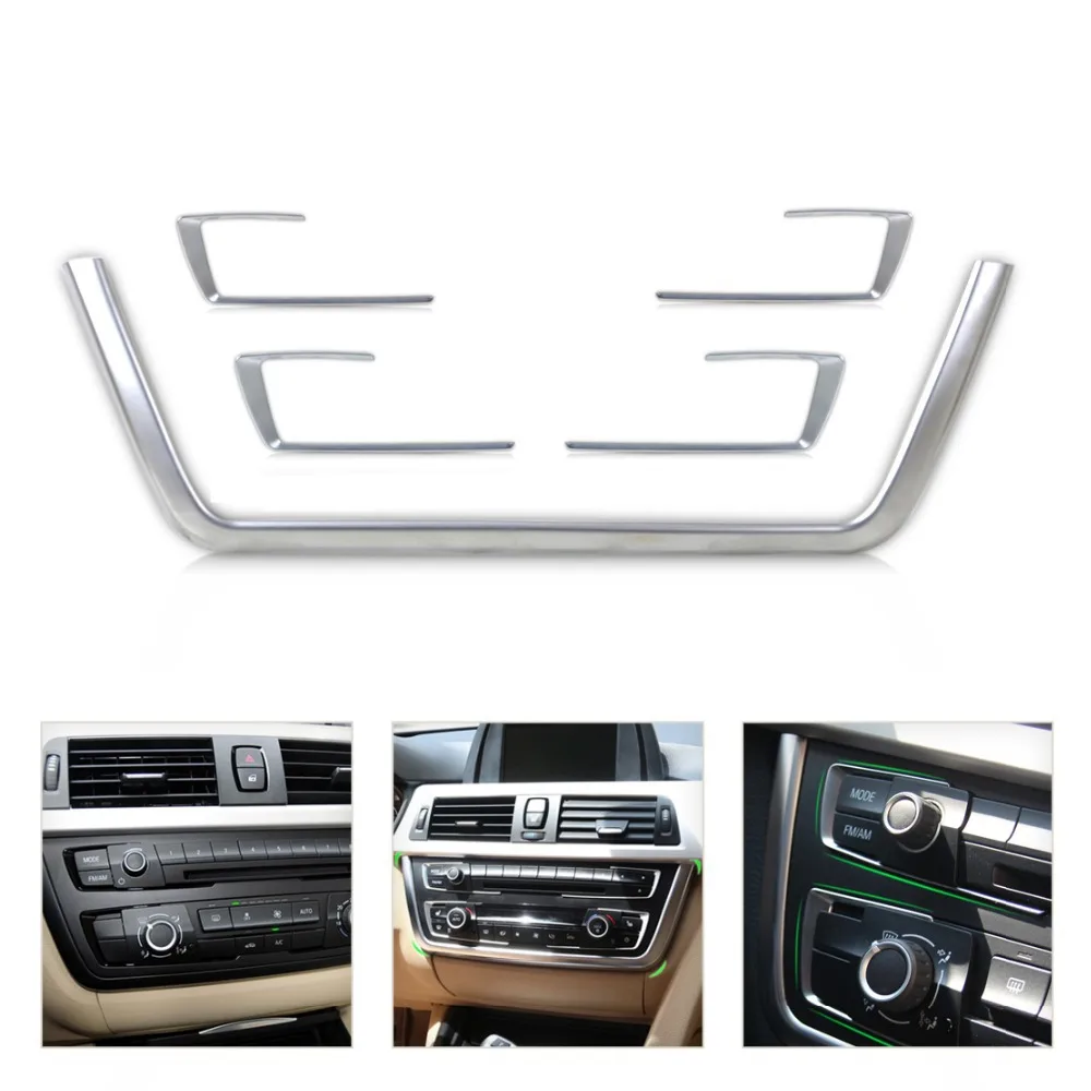 DWCX 5Pcs Chrome Front Dashboard Center Console Cover Trim kits for BMW 3 4 Series F30 F31 F32 F34 F36 316 318 320 420 2013-2015
DWCX 5Pcs Chrome Front Dashboard Center Console Cover Trim kits for BMW 3 4 Series F30 F31 F32 F34 F36 316 318 320 420 2013-2015