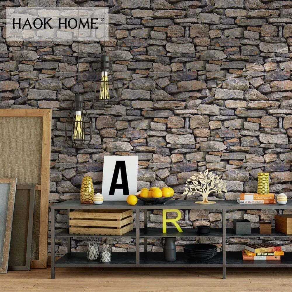 HaokHome Vintage Faux Brick Wallpaper 3D Roll Light Grey Stone Stacked Photo Paper Murals Home Kitchen Bathroom Wallpaper Decor
HaokHome Vintage Faux Brick Wallpaper 3D Roll Light Grey Stone Stacked Photo Paper Murals Home Kitchen Bathroom Wallpaper Decor