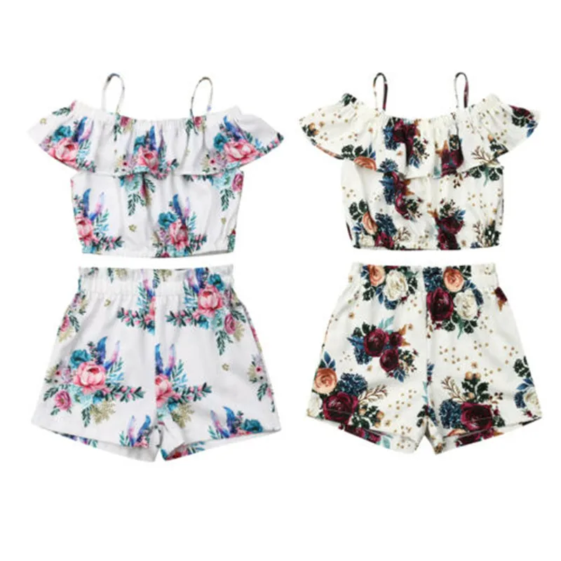Toddler Kids Girls Pretty Clothes Set 2019 Summer Baby Girl Sleeveless Ruffles Collar Sling Tops T-shirt+Shorts Floral Print Set
Toddler Kids Girls Pretty Clothes Set 2019 Summer Baby Girl Sleeveless Ruffles Collar Sling Tops T-shirt+Shorts Floral Print Set