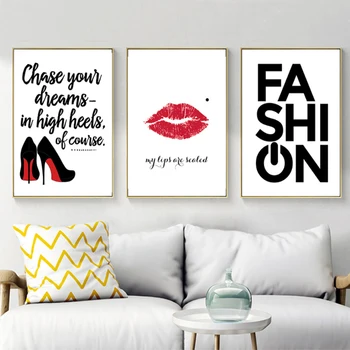 Fashion Lipstick High Heels Girls Canvas Paintings Wall Art Pictures Nordic Poster and Prints for Kids Bedroom Home Decor
Fashion Lipstick High Heels Girls Canvas Paintings Wall Art Pictures Nordic Poster and Prints for Kids Bedroom Home Decor
