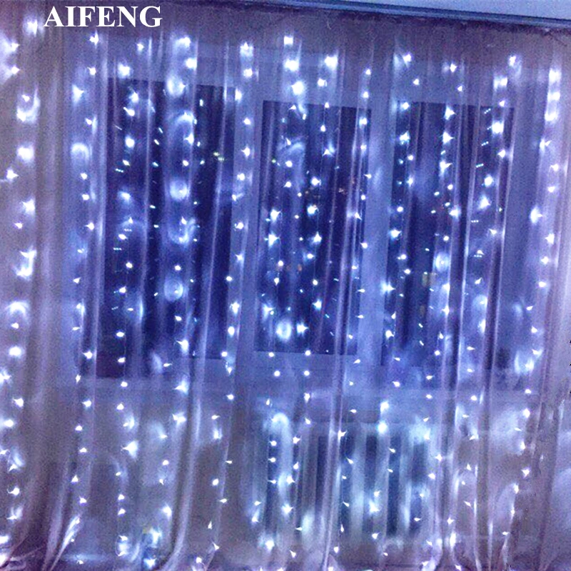 AIFENG Led Curtain Fairy String Light 3Mx1.5M 3Mx2M 3Mx3M Garland 144Led 192Led 300Led Christmas Lights Xmas Wedding Party Decor
AIFENG Led Curtain Fairy String Light 3Mx1.5M 3Mx2M 3Mx3M Garland 144Led 192Led 300Led Christmas Lights Xmas Wedding Party Decor