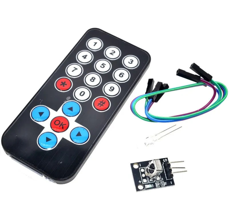 1LOT Infrared IR Wireless Remote Control Module Kits DIY Kit HX1838 For Arduino Raspberry Pi
1LOT Infrared IR Wireless Remote Control Module Kits DIY Kit HX1838 For Arduino Raspberry Pi