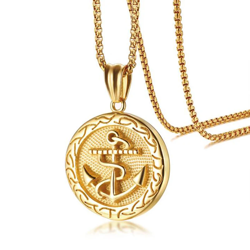 Gold Color Anchor Pendant Necklace for Men Quality Stainless Steel Chain Necklace
Gold Color Anchor Pendant Necklace for Men Quality Stainless Steel Chain Necklace