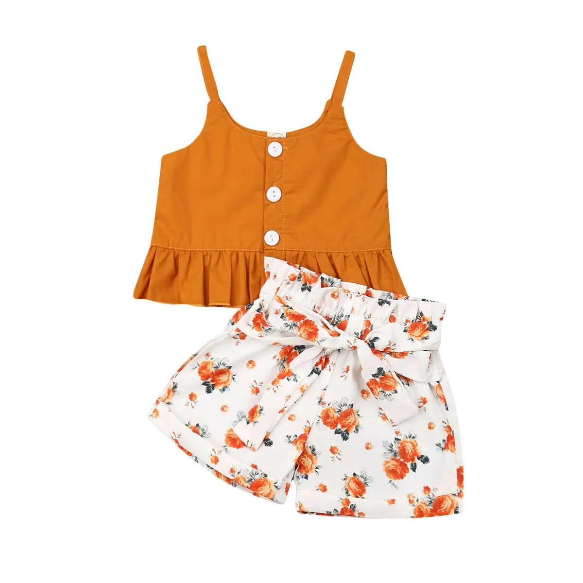 1-4Years Newborn Baby Girl Floral Outfit 2Pcs/Set Toddler Solid Button Halter Ruffle Flared Shirt Top Short Pants Summer Clothes
1-4Years Newborn Baby Girl Floral Outfit 2Pcs/Set Toddler Solid Button Halter Ruffle Flared Shirt Top Short Pants Summer Clothes
