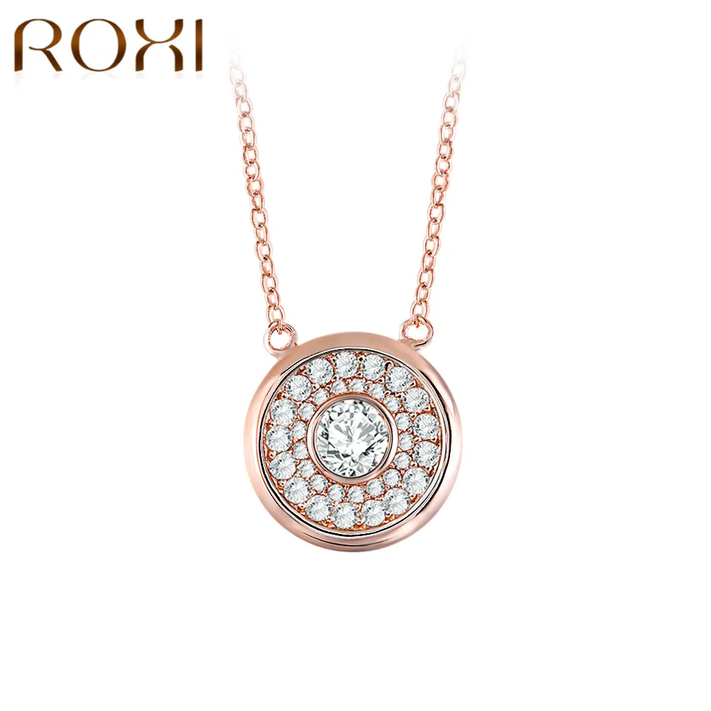 ROXI Necklace Fashion Jewelry Rose Gold Color Round Shape CZ Cubic Zirconia Pendant Necklace for Women Wedding Jewelry ketting
ROXI Necklace Fashion Jewelry Rose Gold Color Round Shape CZ Cubic Zirconia Pendant Necklace for Women Wedding Jewelry ketting