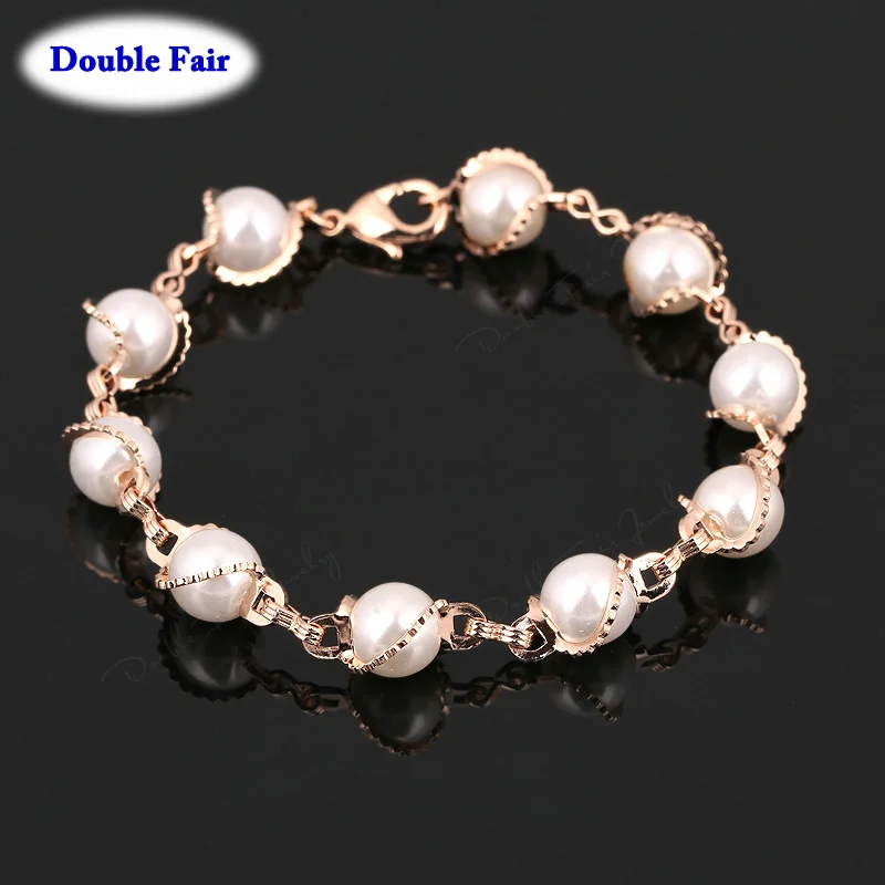 Vintage Chain Bracelets & Bangles For Women Rose Gold Color Fashion Brand Simulated Pearl Beads Jewelry bijouterie DWH171
Vintage Chain Bracelets & Bangles For Women Rose Gold Color Fashion Brand Simulated Pearl Beads Jewelry bijouterie DWH171