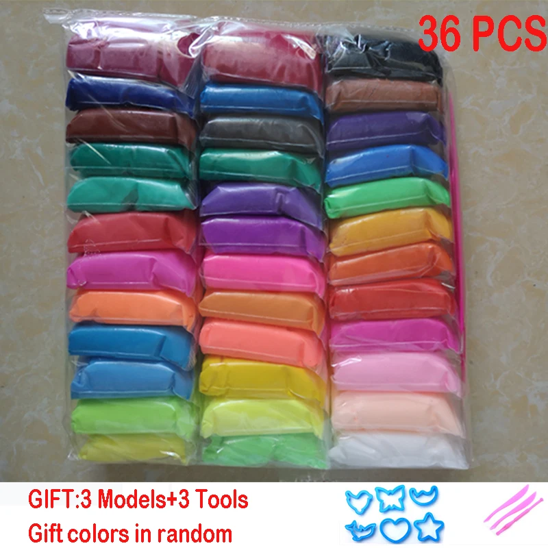 36 Color Air Dry Light Clay With 3 Tool Educational Toy Colorful Plasticine Polymer Creative DIY Clay Toy Kid Girl Birthday Gift
36 Color Air Dry Light Clay With 3 Tool Educational Toy Colorful Plasticine Polymer Creative DIY Clay Toy Kid Girl Birthday Gift