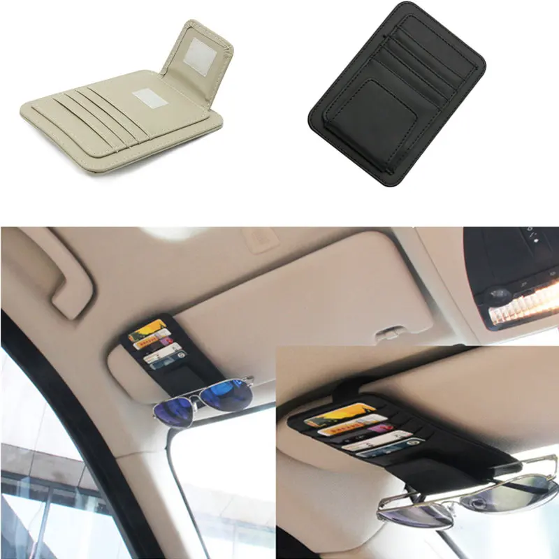 Держатель для очков и карт из натуральной кожи VW Polo Golf 4 5 7 6 Passat b5 b6 b7 Beetle T5 T4 Touran Bora