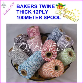 10pcs/lot cotton bakers twine 12ply thick, 100m/spool, cotton rope, cotton string used in gift,greeting card, 25 Kinds colo
10pcs/lot cotton bakers twine 12ply thick, 100m/spool, cotton rope, cotton string used in gift,greeting card, 25 Kinds colo