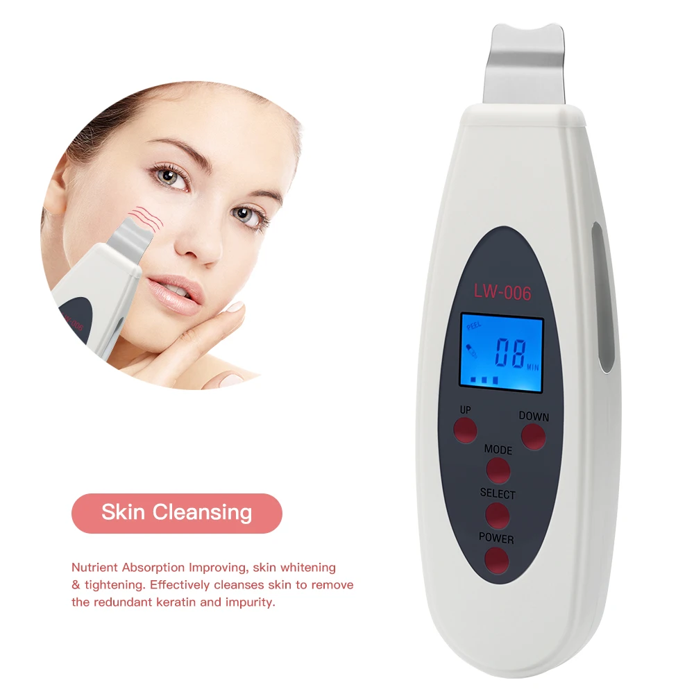 Ultrasonic Skin Scrubber Cleanser Face Cleaning Acne Removal Facial Spa Massager Ultrasound Peeling Clean Tone Skin Lift Tools
Ultrasonic Skin Scrubber Cleanser Face Cleaning Acne Removal Facial Spa Massager Ultrasound Peeling Clean Tone Skin Lift Tools