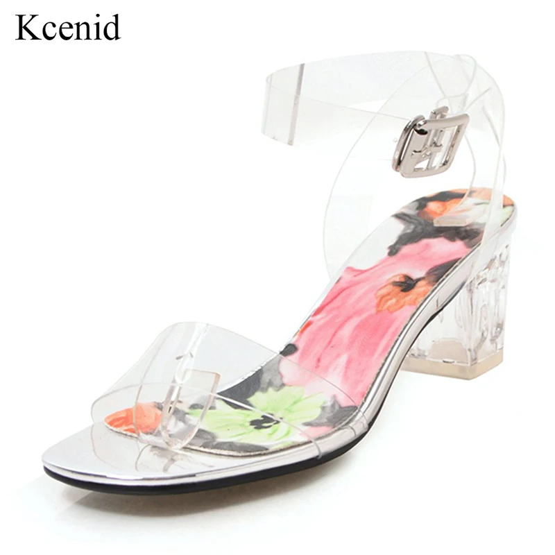 Kcenid Women sandals ankle strap perspex high heels PVC clear crystal fashion buckle strap transparent clear shoes size 32 33-48
Kcenid Women sandals ankle strap perspex high heels PVC clear crystal fashion buckle strap transparent clear shoes size 32 33-48
