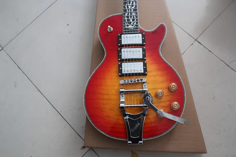 guitar factory custom new Lp 3 pickup with Bgsby Tremolo Electric Guitar Fingerboard flame mosaic sunburst color Free shipping
guitar factory custom new Lp 3 pickup with Bgsby Tremolo Electric Guitar Fingerboard flame mosaic sunburst color Free shipping