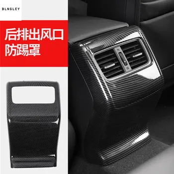 

1pc ABS carbon fiber grain rear air conditioning outlet panel decoration cover for 2018 Honda Accord MK10 car accessories
